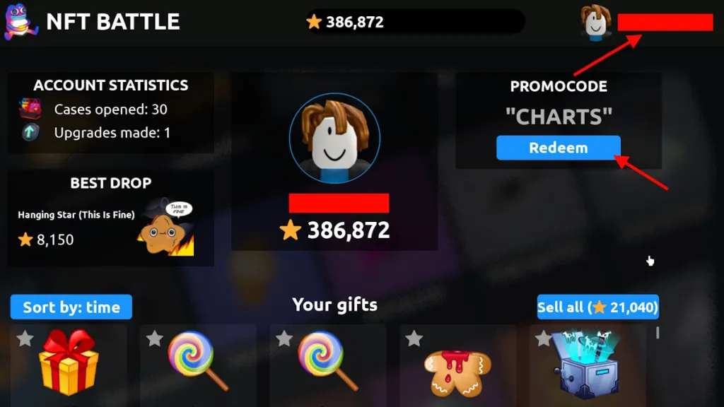redeem NFT battle codes