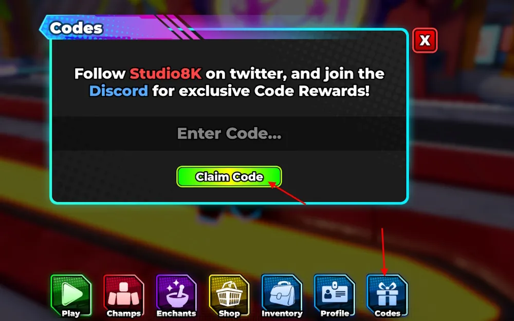 Parkour Champions Codes Redeem