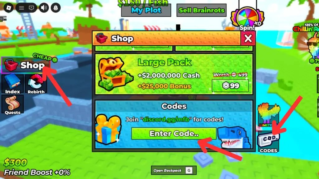 Redeem My Fishing Brainrots Codes