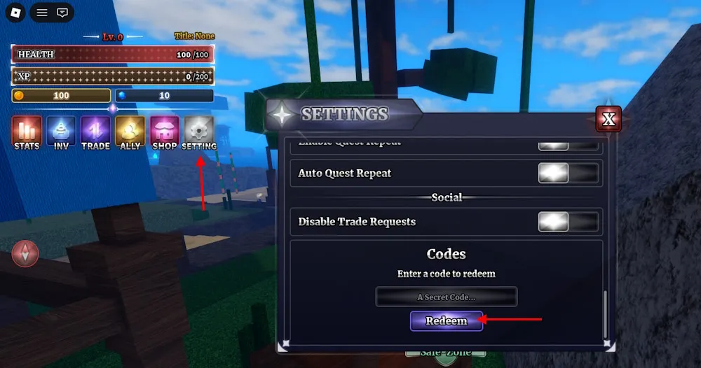 Sailor Piece codes redeem