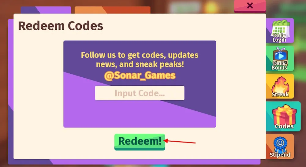 Horse Life codes section